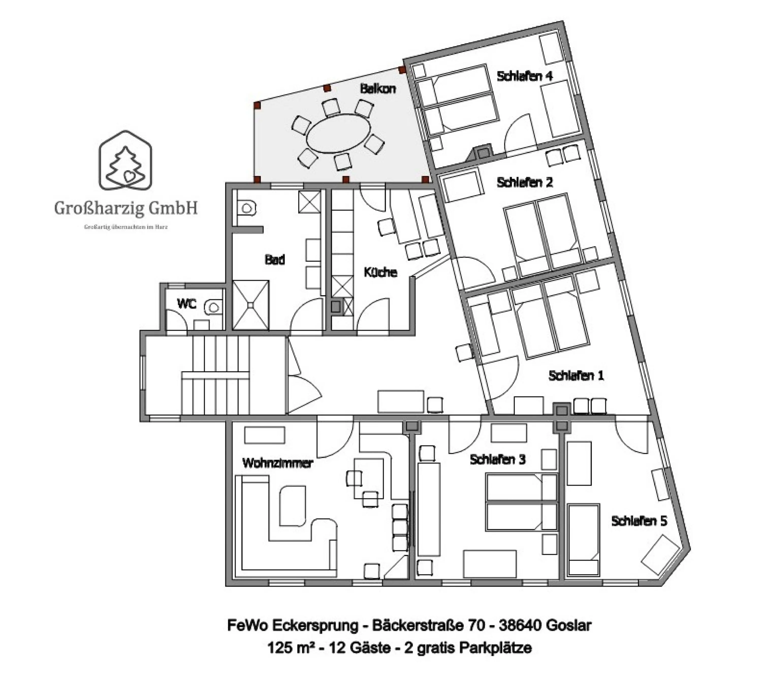 Inc. 2x2 free parking (suitable for transporters). Booking and directly via website possible! - property photo 5