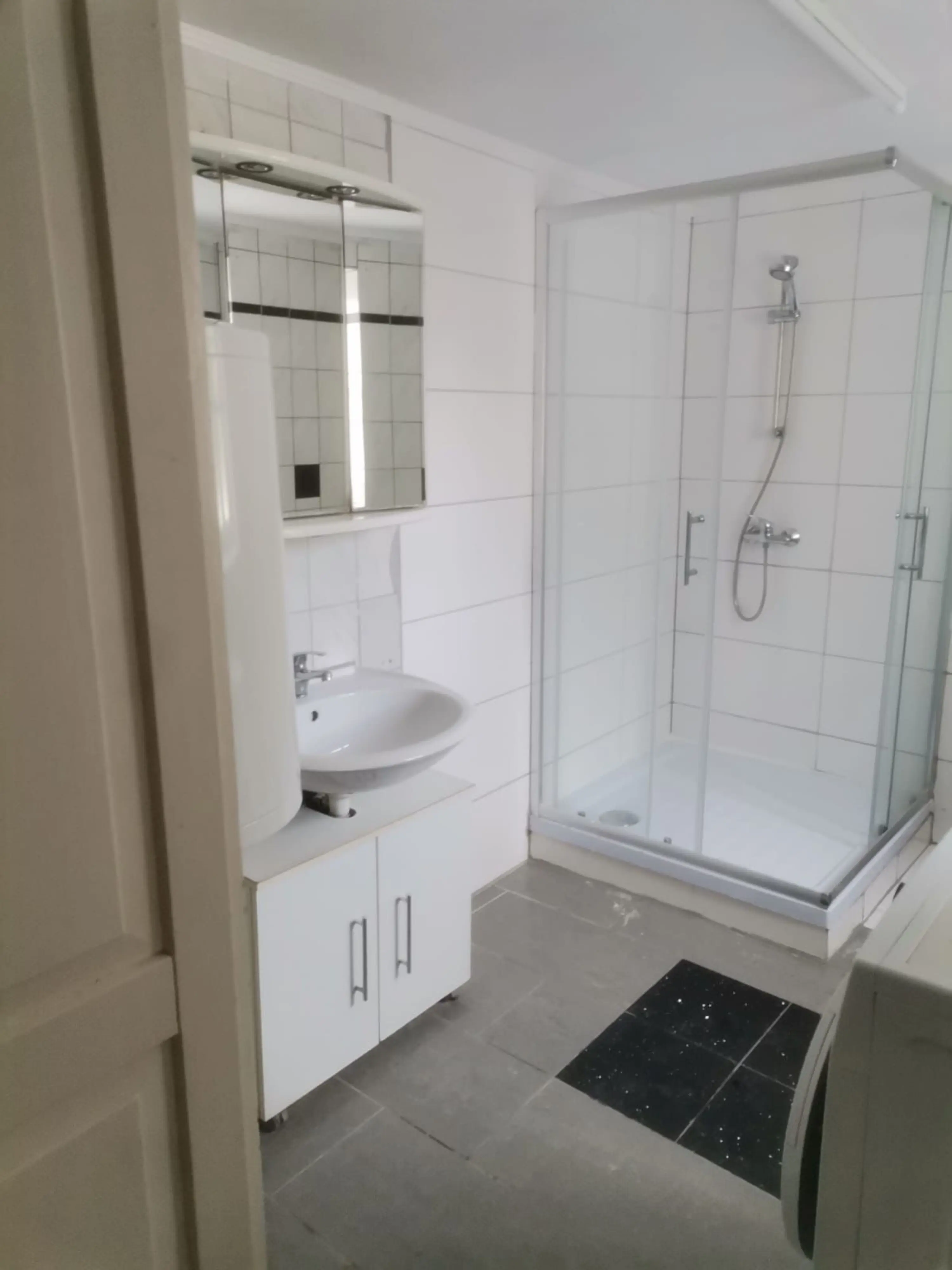 Grosse Wohnung mit 2 Duschen und 3 Toiletten. Es sind genügend Parkplätze vorhanden. - Immobilienfoto 4